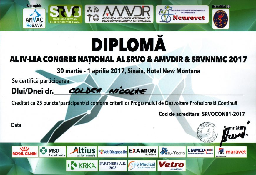 Congres național al SRVO AMVDIR SRVNNMC 2017